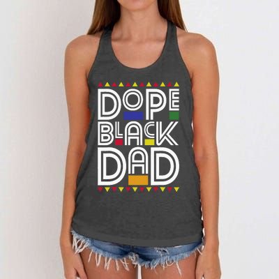 Dope Black Dad Black History Month Juneteenth 1865 Women's Knotted Racerback Tank