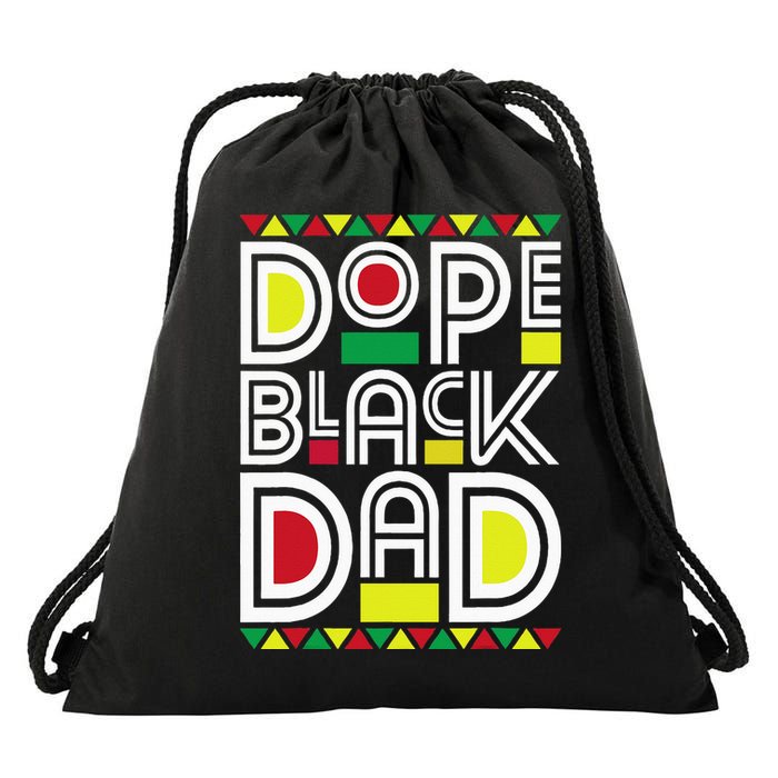 Dope Black Dad Black History Month Juneteenth 1865 Drawstring Bag