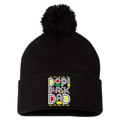 Dope Black Dad Black History Month Juneteenth 1865 Pom Pom 12in Knit Beanie