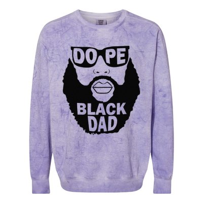 Dope Black Dad Gift Fathers Day Colorblast Crewneck Sweatshirt