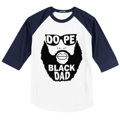 Dope Black Dad Gift Fathers Day Baseball Sleeve Shirt