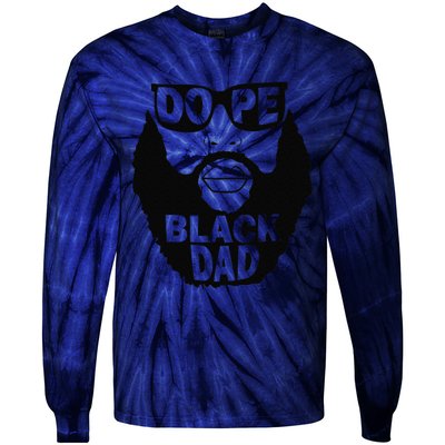 Dope Black Dad Gift Fathers Day Tie-Dye Long Sleeve Shirt