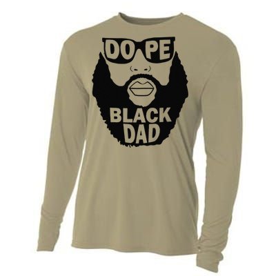 Dope Black Dad Gift Fathers Day Cooling Performance Long Sleeve Crew