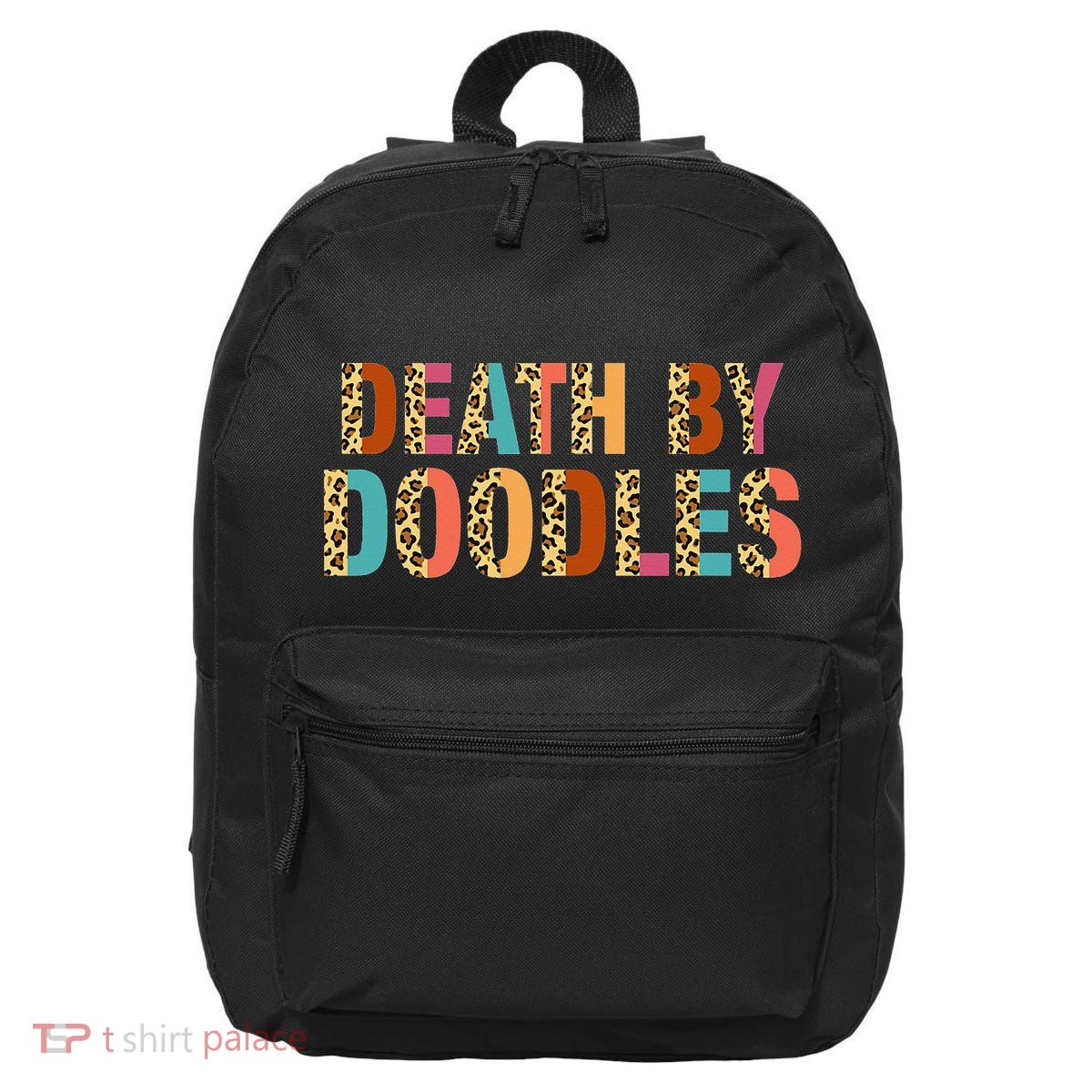 Death By Doodles Dog Groomer Dog Grooming Leopard Print 16 in Basic Backpack