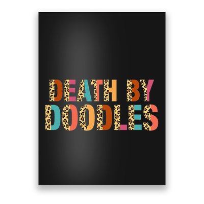 Death By Doodles Dog Groomer Dog Grooming Leopard Print Poster