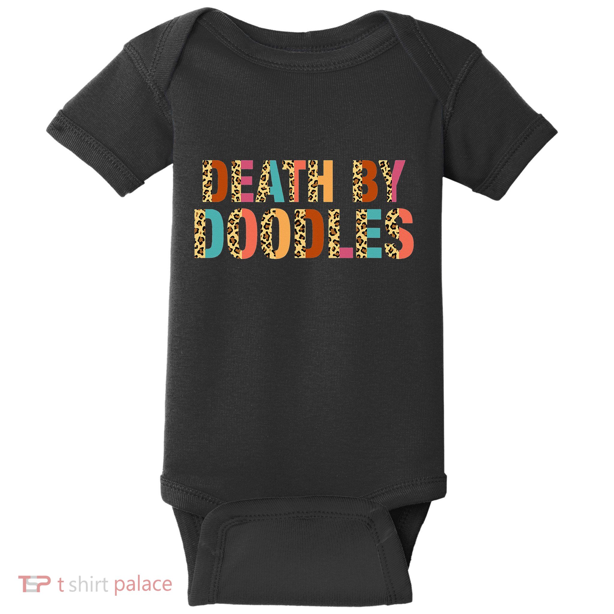 Death By Doodles Dog Groomer Dog Grooming Leopard Print Baby Bodysuit