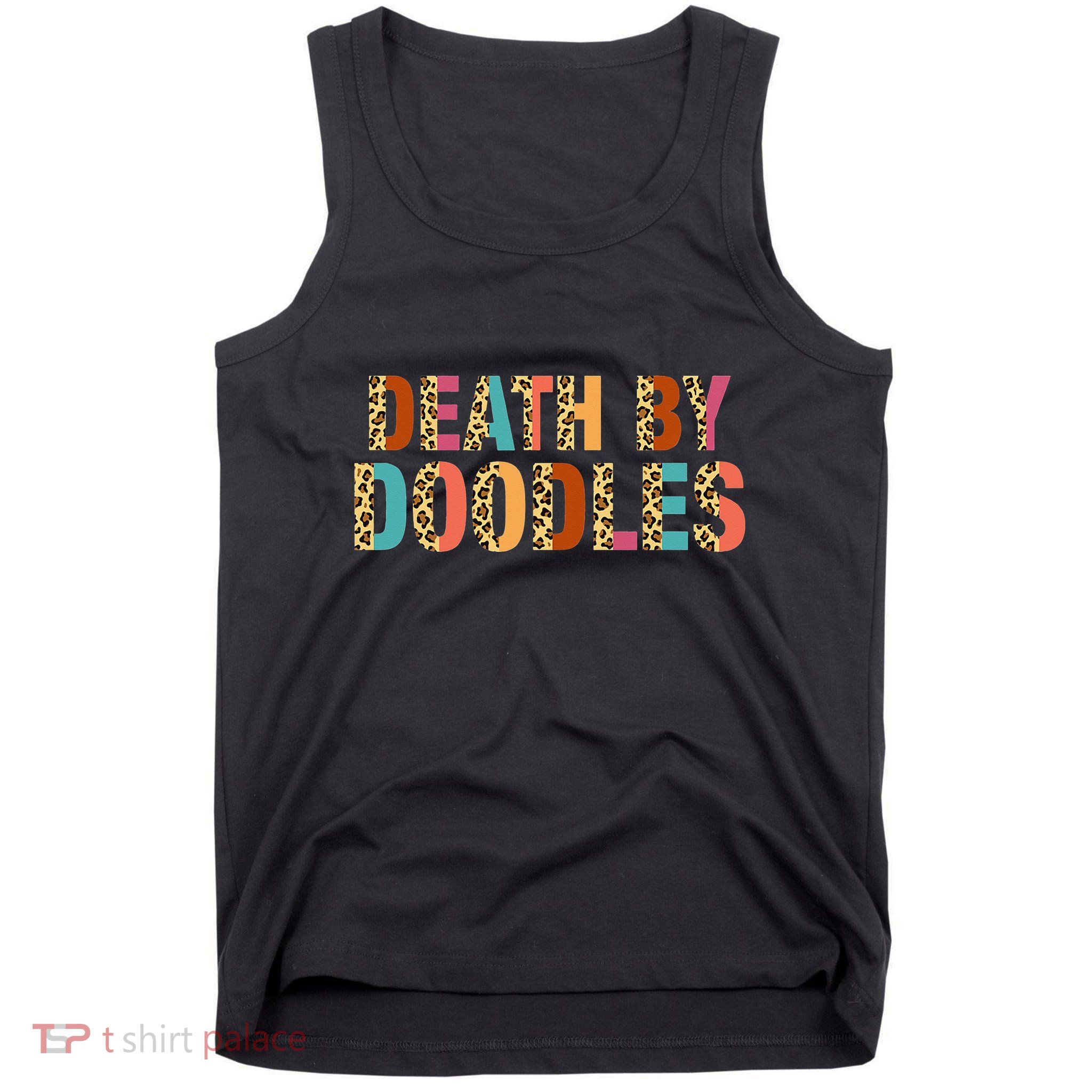 Death By Doodles Dog Groomer Dog Grooming Leopard Print Tank Top