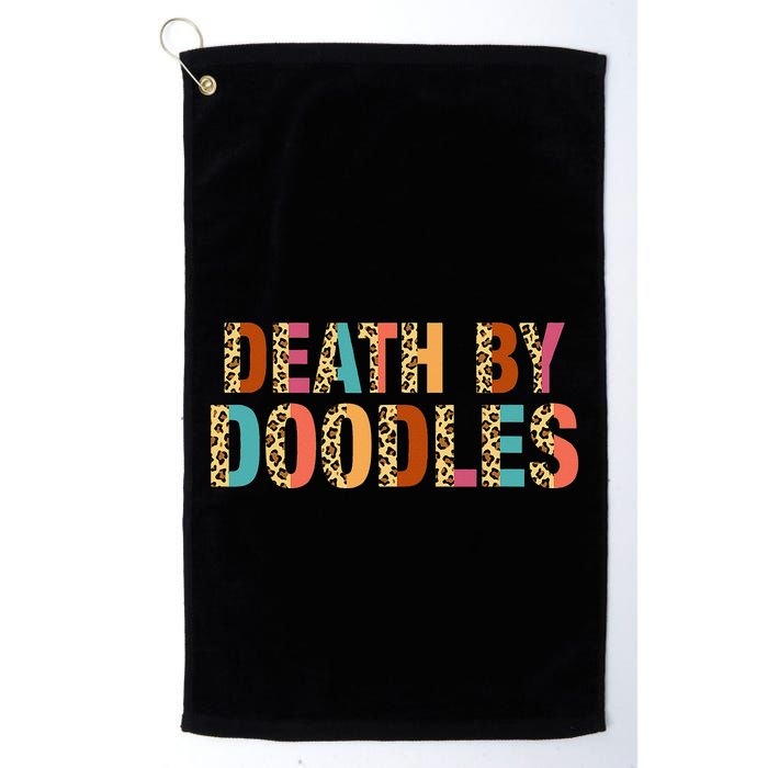 Death By Doodles Dog Groomer Dog Grooming Leopard Print Golf Towel