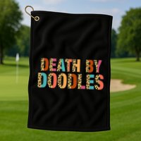 Death By Doodles Dog Groomer Dog Grooming Leopard Print Golf Towel