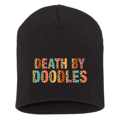 Death By Doodles Dog Groomer Dog Grooming Leopard Print Short Acrylic Beanie