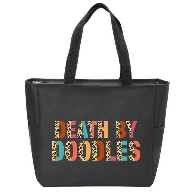 Death By Doodles Dog Groomer Dog Grooming Leopard Print Zip Tote Bag
