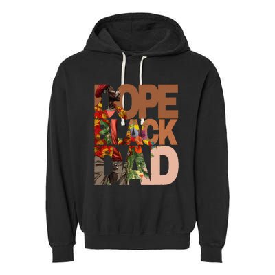 Dope Black Dad Juneteenth Black History Month Pride Fathers Garment-Dyed Fleece Hoodie