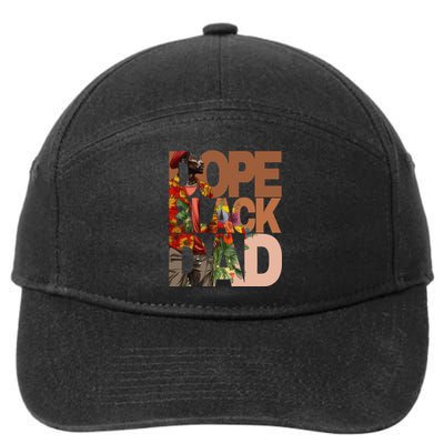 Dope Black Dad Juneteenth Black History Month Pride Fathers 7-Panel Snapback Hat