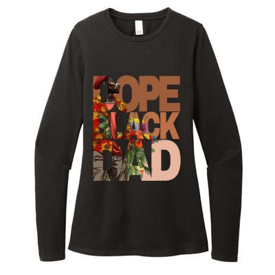 Dope Black Dad Juneteenth Black History Month Pride Fathers Womens CVC Long Sleeve Shirt