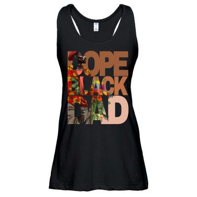 Dope Black Dad Juneteenth Black History Month Pride Fathers Ladies Essential Flowy Tank