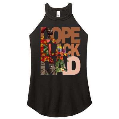 Dope Black Dad Juneteenth Black History Month Pride Fathers Women's Perfect Tri Rocker Tank