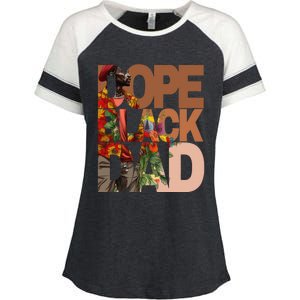 Dope Black Dad Juneteenth Black History Month Pride Fathers Enza Ladies Jersey Colorblock Tee