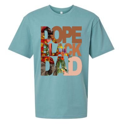 Dope Black Dad Juneteenth Black History Month Pride Fathers Sueded Cloud Jersey T-Shirt