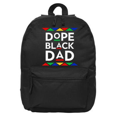 Dope Black Dad Cool Father's Day Gift African American Pride 16 in Basic Backpack