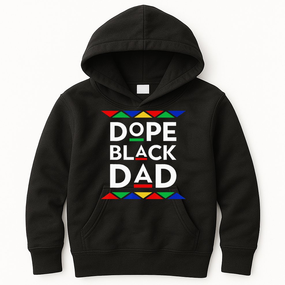 Dope Black Dad Cool Father's Day Gift African American Pride Kids Hoodie