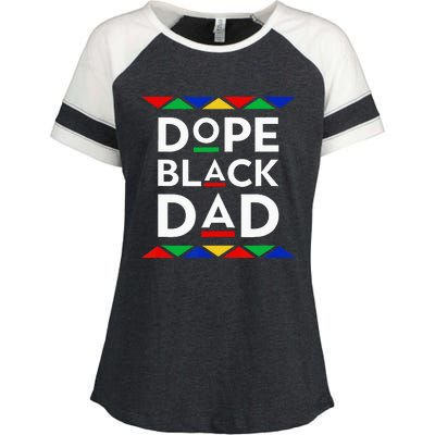 Dope Black Dad Cool Father's Day Gift African American Pride Enza Ladies Jersey Colorblock Tee