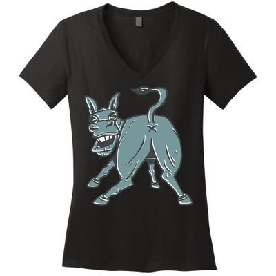 Amazing Donkey Butt Women's V-Neck T-Shirt