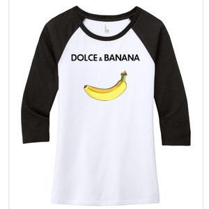 Dolce & Banana Women's Tri-Blend 3/4-Sleeve Raglan Shirt