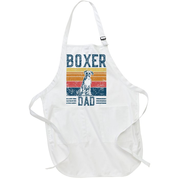 Dog Boxer Dad Vintage Boxer Dad Full-Length Apron With Pockets