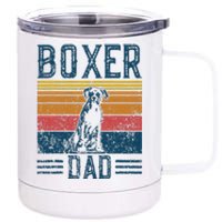 Dog Boxer Dad Vintage Boxer Dad 12 oz Stainless Steel Tumbler Cup