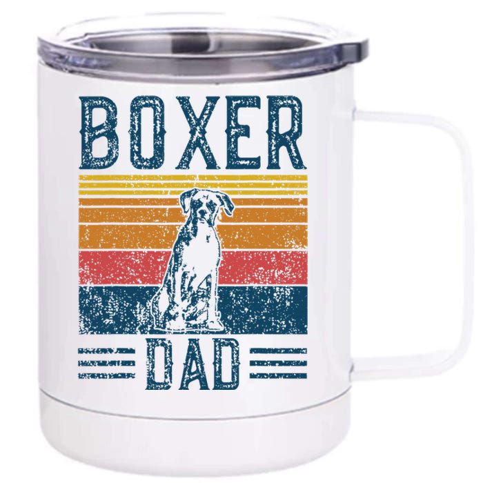 Dog Boxer Dad Vintage Boxer Dad 12 oz Stainless Steel Tumbler Cup