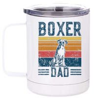 Dog Boxer Dad Vintage Boxer Dad 12 oz Stainless Steel Tumbler Cup