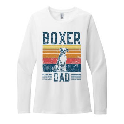 Dog Boxer Dad Vintage Boxer Dad Womens CVC Long Sleeve Shirt