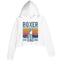 Dog Boxer Dad Vintage Boxer Dad Crop Fleece Hoodie