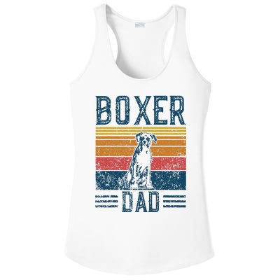 Dog Boxer Dad Vintage Boxer Dad Ladies PosiCharge Competitor Racerback Tank