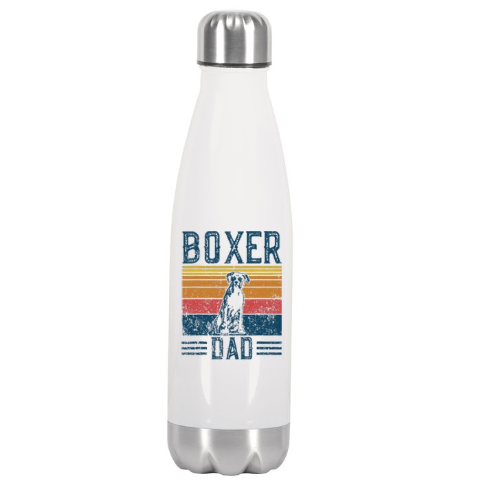 Dog Boxer Dad Vintage Boxer Dad Stainless Steel Insulated Water Bottle