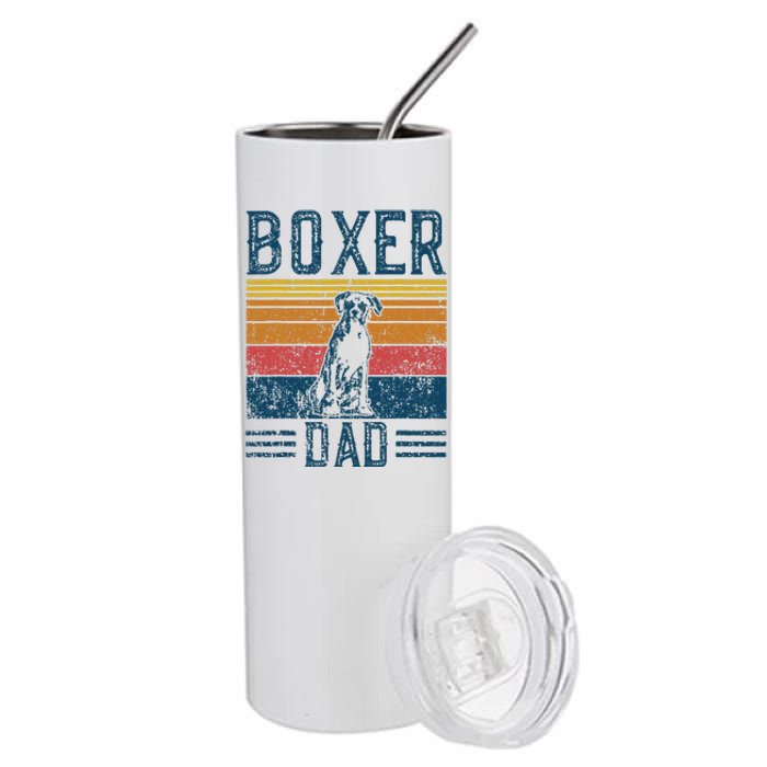 Dog Boxer Dad Vintage Boxer Dad Stainless Steel Tumbler