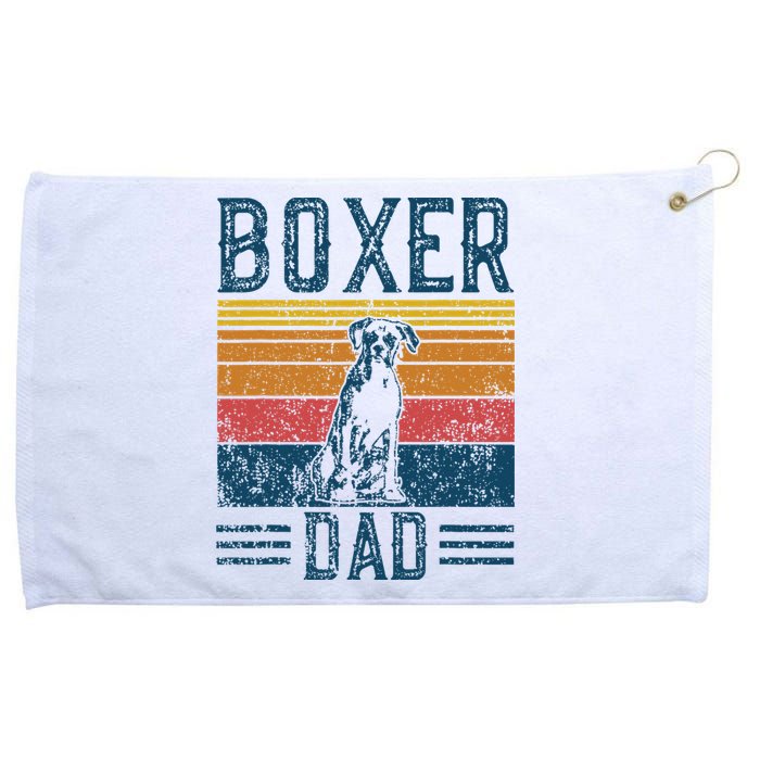 Dog Boxer Dad Vintage Boxer Dad Grommeted Golf Towel