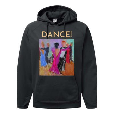 DANCE! Ballroom Dance Fine Art Design From Original Painting Performance Fleece Hoodie