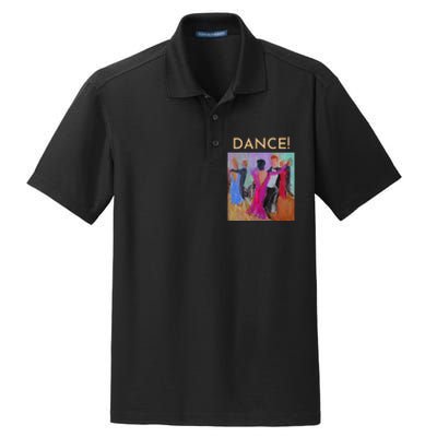 DANCE! Ballroom Dance Fine Art Design From Original Painting Dry Zone Grid Polo