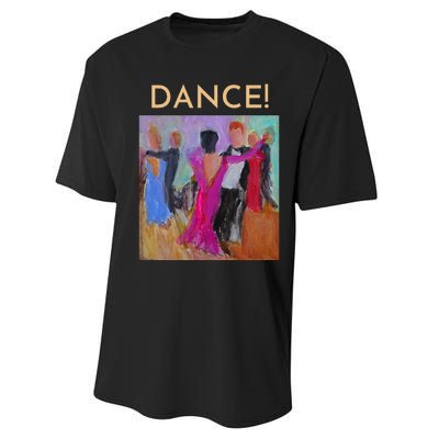 DANCE! Ballroom Dance Fine Art Design From Original Painting Performance Sprint T-Shirt