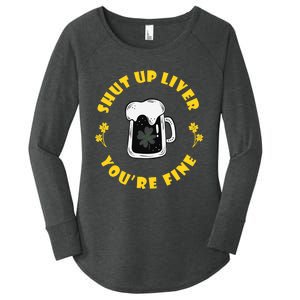 Dark Beer Drinking Saint Patricks Shut Up Liver Women's Perfect Tri Tunic Long Sleeve Shirt