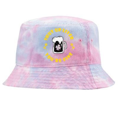 Dark Beer Drinking Saint Patricks Shut Up Liver Tie-Dyed Bucket Hat