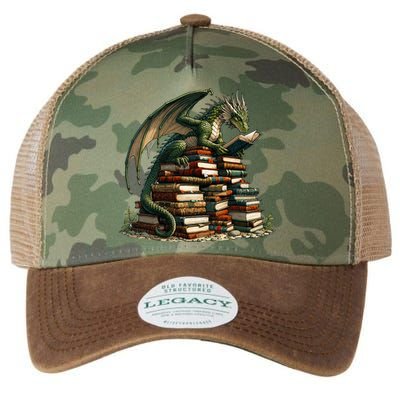 Distressed Bookworm Dragons Reading Book Dragons And Books Legacy Tie Dye Trucker Hat