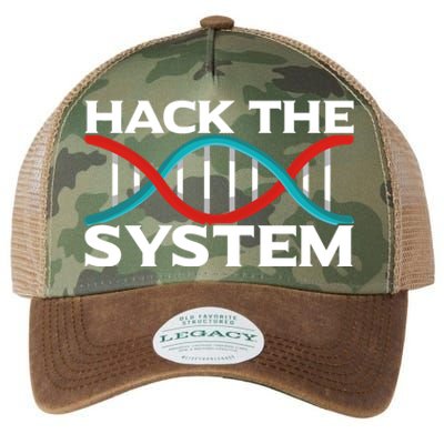 Diy Biology Dna Double Helix Hack The System Biohacker Gift Legacy Tie Dye Trucker Hat