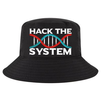 Diy Biology Dna Double Helix Hack The System Biohacker Gift Cool Comfort Performance Bucket Hat