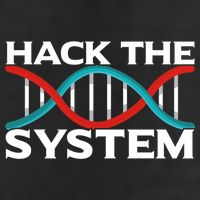 Diy Biology Dna Double Helix Hack The System Biohacker Gift 7 Panel Mesh Trucker Snapback Hat