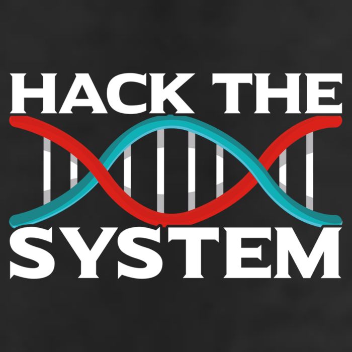 Diy Biology Dna Double Helix Hack The System Biohacker Gift 7 Panel Mesh Trucker Snapback Hat
