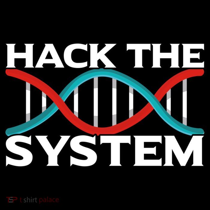 Diy Biology Dna Double Helix Hack The System Biohacker Gift Flexfit Unipanel Trucker Cap