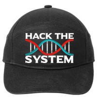 Diy Biology Dna Double Helix Hack The System Biohacker Gift 7-Panel Snapback Hat
