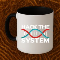 Diy Biology Dna Double Helix Hack The System Biohacker Gift Mug